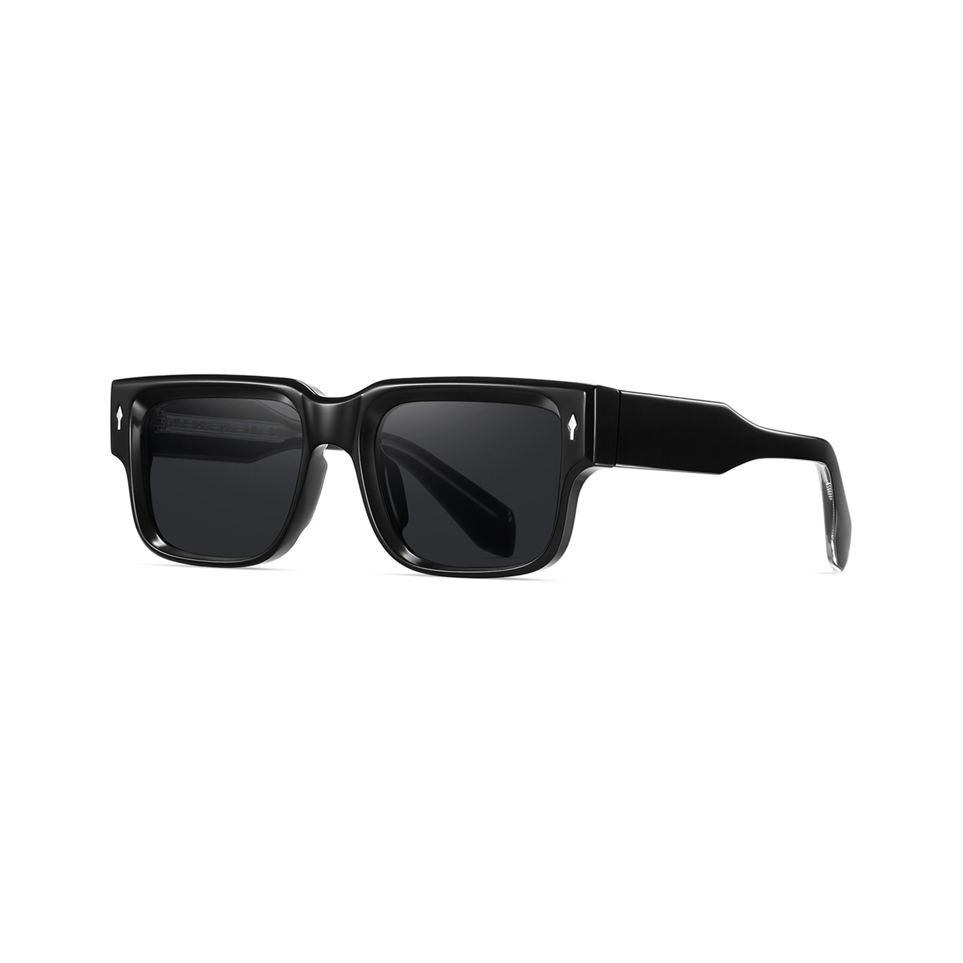 22DABE22® Luxe Horizon 003 sunglasses – rose gold titanium frames, amber gradient lenses, signature temple detailing.