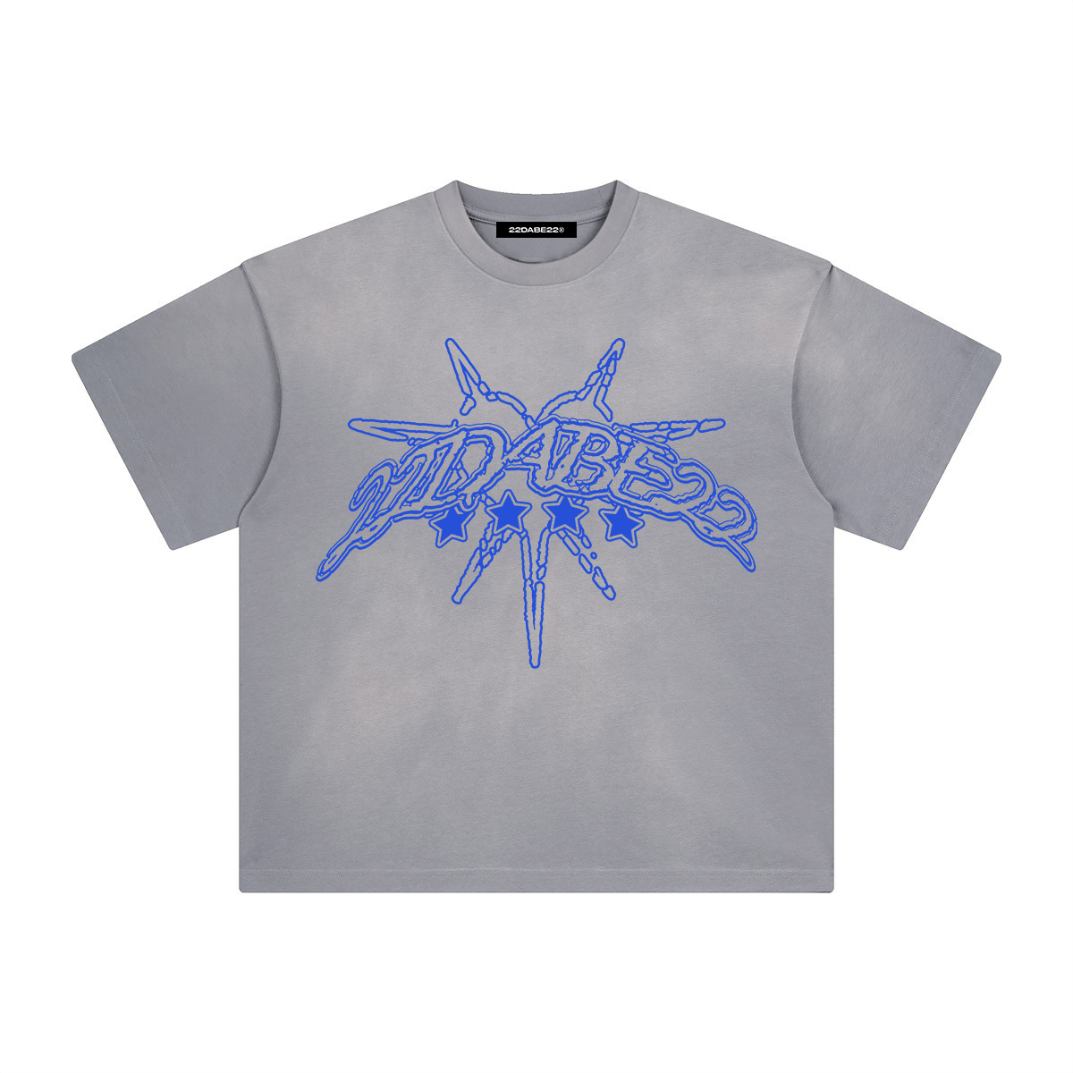 Grey/Blue T-Shirt by 22DABE22® – Stylish streetwear tee with modern design for casual urban fashion