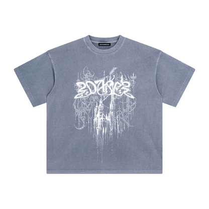 Ice Blue Castle T-Shirt by 22DABE22® featuring bold streetwear graphic – Urban fashion by 22DABE22®