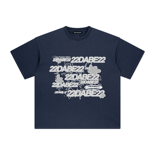 T-Shirt 22DABE22® ''KEEP FASHION WEIRD'' Navy/White - 22DABE22®