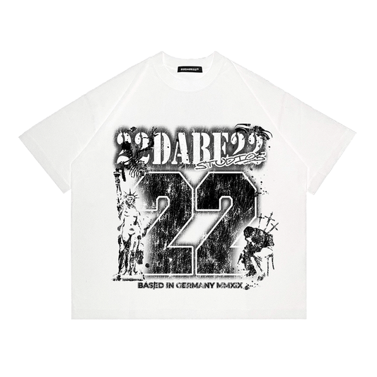 T-Shirt 22DABE22® - ''STUDIOS'' White/Black - 22DABE22®