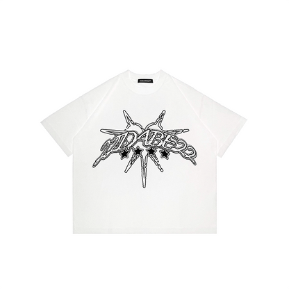 White T-Shirt by 22DABE22® – Simple and stylish streetwear tee for a fresh, clean urban look
