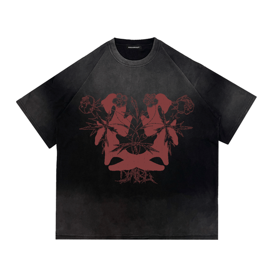 T-Shirt Black ''22 Roses'' by 22DABE22® (red) - 22DABE22®
