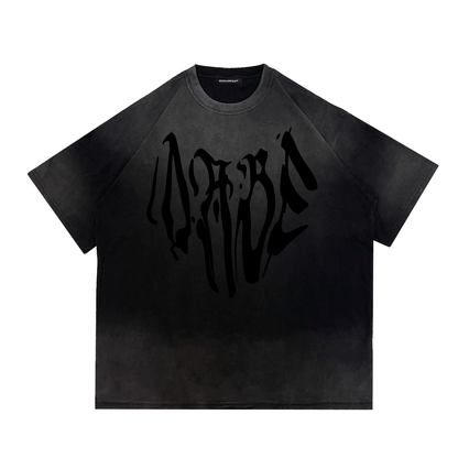 Black 'BLACK ON BLACK' T-Shirt by 22DABE22® – Sleek streetwear tee with minimalist design for bold urban style
