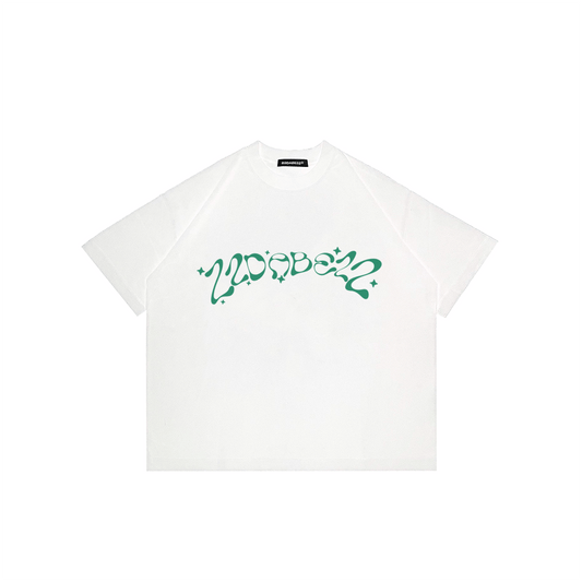 T-Shirt White/Green Logo Y2K by 22DABE22 - 22DABE22®