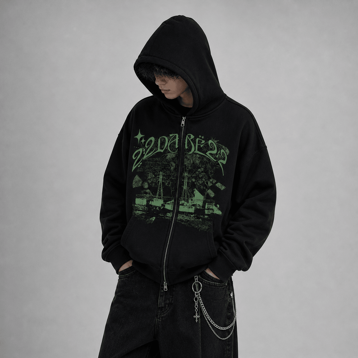 Zip Jacket Basic Atomic Design Black - 22DABE22®