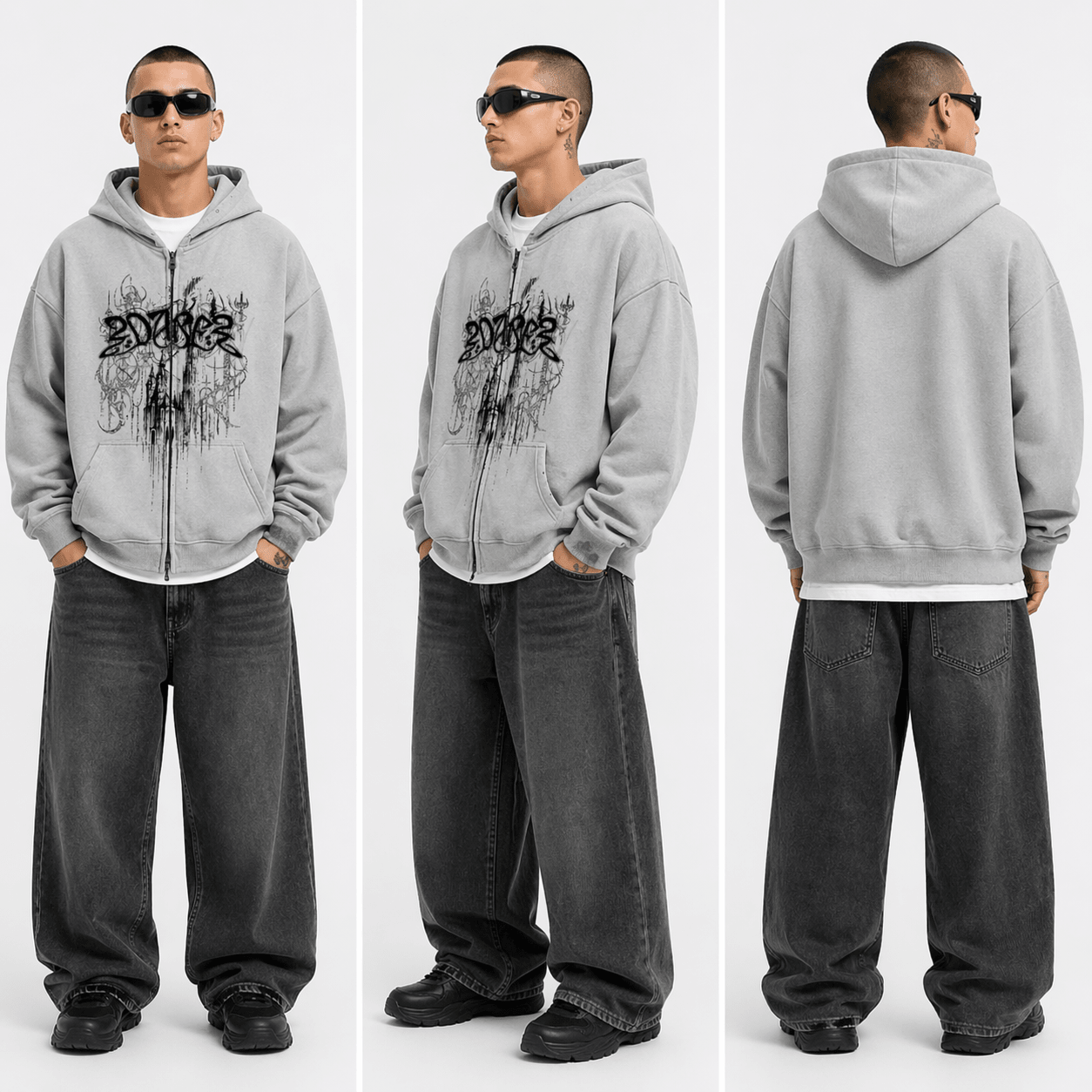 Zip Jacket Light Grey Castle – 22DABE22® Stylish & Premium
