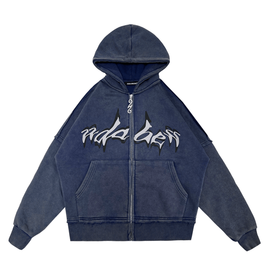 Zip Jacket Washed Dark Blue - 22DABE22®