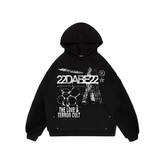 Hoodie Terror and Love Black - 22DABE22®