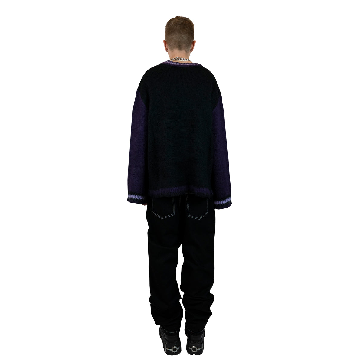22DABE22 Purple Mohair Style Streetwear Knit A MustHave for Your Fall