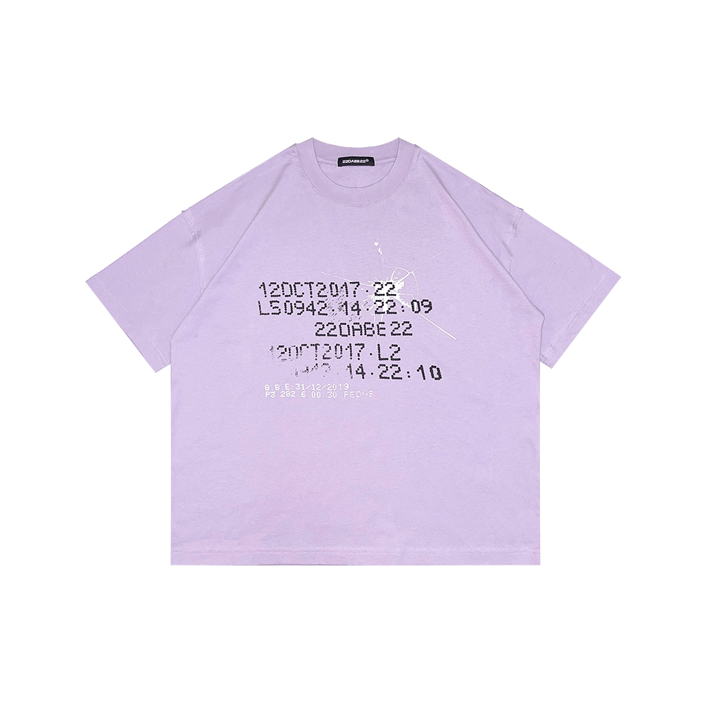 T-Shirt Broken Dot Graphic Purple - 22DABE22®