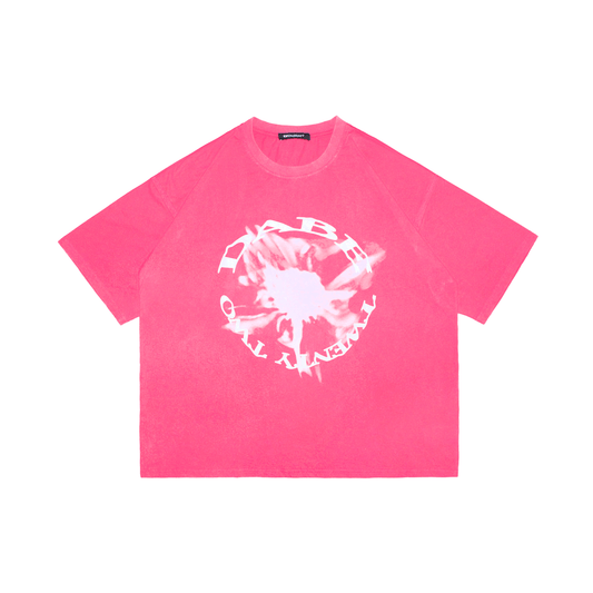 22DABE22® pink T-shirt – men's streetwear tee, vibrant casual urban fashion style